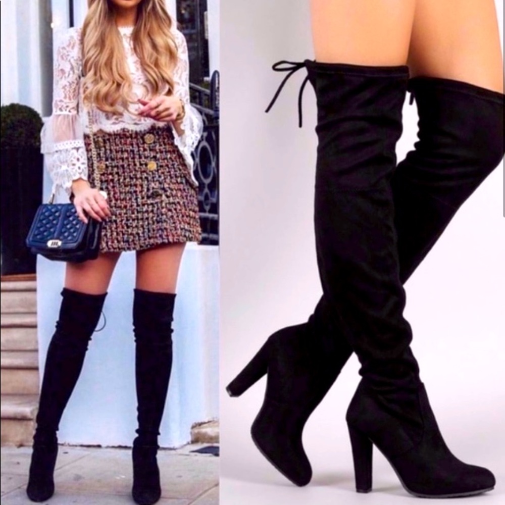 Black over the knee boots sz 5.5